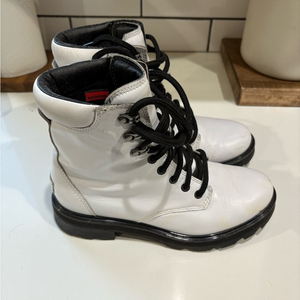 Sorel White Combat Boots